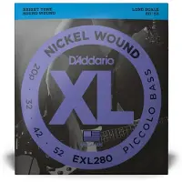 D'addario And Co EXL280 Nickel umsponnener Piccolo-Bass 20-52 lange Mensur