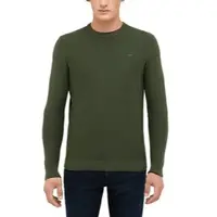 Mustang Cardigan "Herren Style Elliot", Herren, Gr. L, khaki, Strick, 100% Baumwolle, regular fit, Rundhals, Strickjacken Cardigan