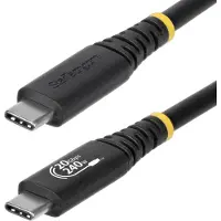StarTech.com .com 2m USB4 Kabel, 20Gbps, USB-IF-es USB-C Ladekabel, 240W PD EPR, 4K 120Hz DP 2.1 Monitorkabel, TPE-Mantel, Schwarz, 2 m, USB C, USB C, USB4 Gen 2x2, 20 Gbit/s, Schwarz