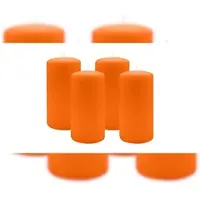 Kopschitz Kerzen 2er Set Stumpenkerzen/Adventskranzkerzen Mandarin Ø 100 x 300 mm