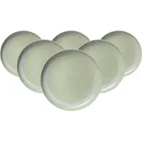 Like. by Villeroy & Boch Frühstücksteller "Dessertteller Perlemor Alga ø 20,1 cm 6er Set grün" Spülmaschinenfest, Mikrowellensicher