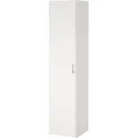Ebuy24 704044949, Weiß, Garderobe, 3 Regale, 1 Tür(en), Weiß, Faserplatte mit hoher Dichte (HDF)