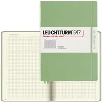 Leuchtturm Notizbuch Master Slim, 363919, Karton Hardcover, Salbei, 62 Blatt / 123 Seiten, 100 g/m2, kariert, A4+