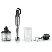 Bosch Stabmixer "ErgoMaster Serie 8, MSM8M934, Doppelschneebesen, Becher, Zerkleinerer" 1500 W 6 Klingen Edelstahl, Spiralkabel, Keramikkupplung, luftgekühlter Motor