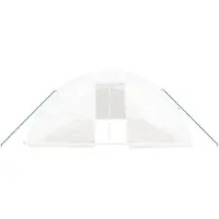 vidaXL Gewächshaus mit Stahlrahmen Weiß 50 m² 10x5x2,3 m