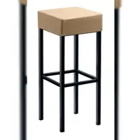 Mayer Barstuhl Sitzmöbel 1123 34 x 34 x 82 cm Stahl schwarz/beige