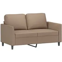 vidaXL 2-Sitzer-Sofa Cappuccino-Braun 120 cm Kunstleder
