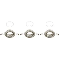 Briloner LED Einbauleuchte LEUCHTEN RENG, IP23, matt-nickel, Metall, inkl., 3x GU10, 3er Set, Ø 8,6 cm