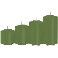 Kopschitz Kerzen 4er Set Sternkerzen abgestuft Grün Ø 60 mm