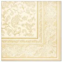 Papstar 50 Servietten "ROYAL Collection" 1/4-Falz 40 x 40 cm champagner