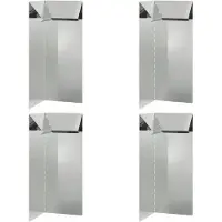vidaXL Schneckenzaun 4 stk. 10 x 10 x 25 cm Verzinkter Stahl Silber