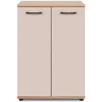 CALICOSY - Sideboard 2 Türen Eicheneffekt und Kaschmir B 60 cm - LINO