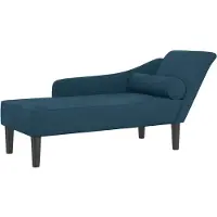 vidaXL Chaiselongue mit Kissen Blau Samt