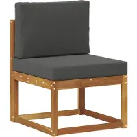 vidaXL Outdoor-Sofagarnitur mit Kissen 8 pcs Natur und Anthrazit
