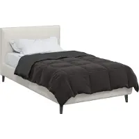 vidaXL Sommerdecke Gepolstert Anthrazit 140 x 200 cm Mikrofaser