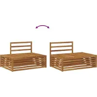 vidaXL Outdoor-Sofagarnitur Natur 203,5 x 83 x 73 cm Massivholz Akazie