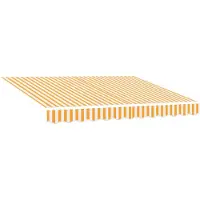 vidaXL Manueller Markisenrahmen mit LEDs Gelb und Weiß 3 x 2 m