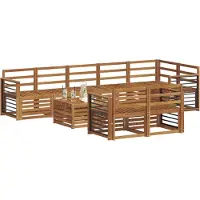 vidaXL Sofagarnituren 9 pcs Natur Massivholz Akazie