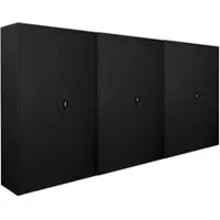 Proregal MegaDeal 3x Flügeltürenschrank ELEPHANT Mit 2 Türen Abschließbar HxBxT 180x120x40cm 4 Ebenen Stahl Pulverbeschichtet Schwarz Aktenschrank