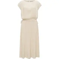 Ragwear Plisseekleid "Plisseekleid Galit YOUMODO", Damen, Gr. XS, N-Gr, weiß (ecru), Obermaterial: 65% Polyester PES. 35% Viskose CV., Kleider Plisseekleid