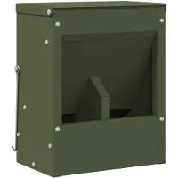 vidaXL Kaninchenfütterer Olivgrün 20 x 12,5 x 25 cm 3 kg