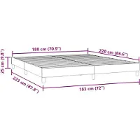 vidaXL Bettgestell ohne Matratze Dunkelblau 180x220 cm Samt