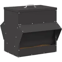 vidaXL Hühnerfütterer Schwarz 40,5 x 45 x 41 cm 20 kg