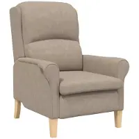 vidaXL Sessel Taupe 76 x 94 x 102 cm Mikrofaser