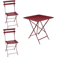 Fermob Bistro Balkonmöbel-Set 3tlg. Stahl/Klappbar 71x71cm Tisch