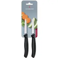 Victorinox Schälmesser 8 cm mit schwarzer Spitze (2er-Set)
