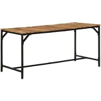 vidaXL Esstisch 160x80x75 cm Raues Massivholz Mango