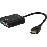 Savio cl-23 Adapter (HDMI M - D-Sub (VGA) F; 0,20m; Farbe schwarz)
