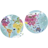 Janod Illustrierter Zweiseitiger Blauer Planet 208 Stücke