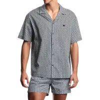 Emporio Armani für Herren. EM000593_AF20439 Hemd Mix navy (L), Lässig, Baumwolle, Kurzarm, Marine