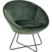 Ebuy24 Cenna Sessel tannengrün, Metall schwarz.