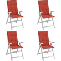 vidaXL Hochlehner-Auflagen 4 Stk. Stoff
