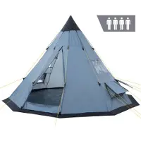 CampFeuer Tipi Zelt Spirit für 4 Personen, 3000 mm Wassersäule, Grau, Indianerzelt für Camping