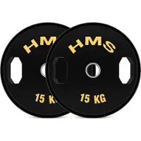HMS Gummierte Hantelplatte TOG15 Olimpijski