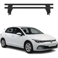 Menabo Dachträger Grundtäger für VW Golf 2019-2025 50kg Aluminium Schwarz 2 tlg