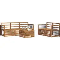 vidaXL Outdoor-Sofagarnitur 6 stk. Natur Massivholz Akazie