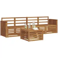 vidaXL Outdoor-Sofagarnitur 5 stk. Natur Massivholz Akazie