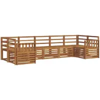 vidaXL Outdoor-Sofagarnitur 7 Stk. Natur