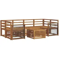 vidaXL Sofagarnituren 7 pcs Natur Massivholz Akazie