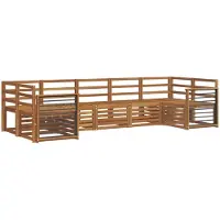 vidaXL Outdoor-Sofagarnitur 7 stk. Natur