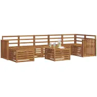 vidaXL Outdoor-Sofagarnitur 8 stk. Natur