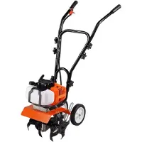StarTech.com Gartenfräse 43CC Hubraum Gasbetrieben Motorhacke - 300mm Anbaubreite Motorfräse - 100mm Kultivierungstiefe Bodenhacke Stahl - Kultivierungsklinge Ackerfräse - 1110x448x910mm Kultivator