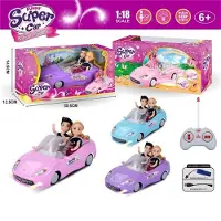Halay RC Fahrzeug blau Cabrio mit Fernbedienung, 3.7V Akku und 2 Figuren für Kinder Spielzeugauto
