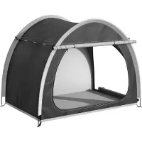 StarTech.com Fahrrad-Schutzzelt - Faltbare Garage - Silberbeschichtetes Oxfordgewebe - Mit Tragetasche - Für Fahrrad/Motorrad/Rasenmäher - Schwarz