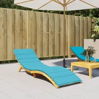 vidaXL Möbel Sonnenliegen-Auflage Türkis Oxford-Gewebe - Gartenmöbelauflagen &9304