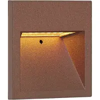 QAZQA Moderne Wandleuchte Rostbraun Quadratisch inkl. LED IP54 - Gem